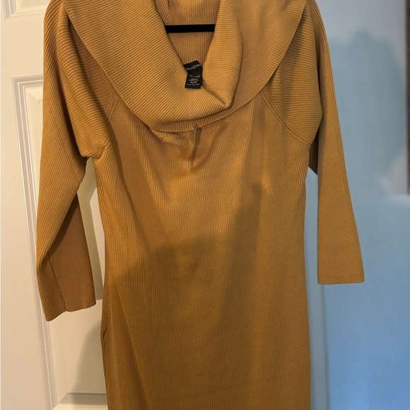 Ashley Stewart Mustard Long Sleeve Dress Sweater Dress - Picture 3 of 12